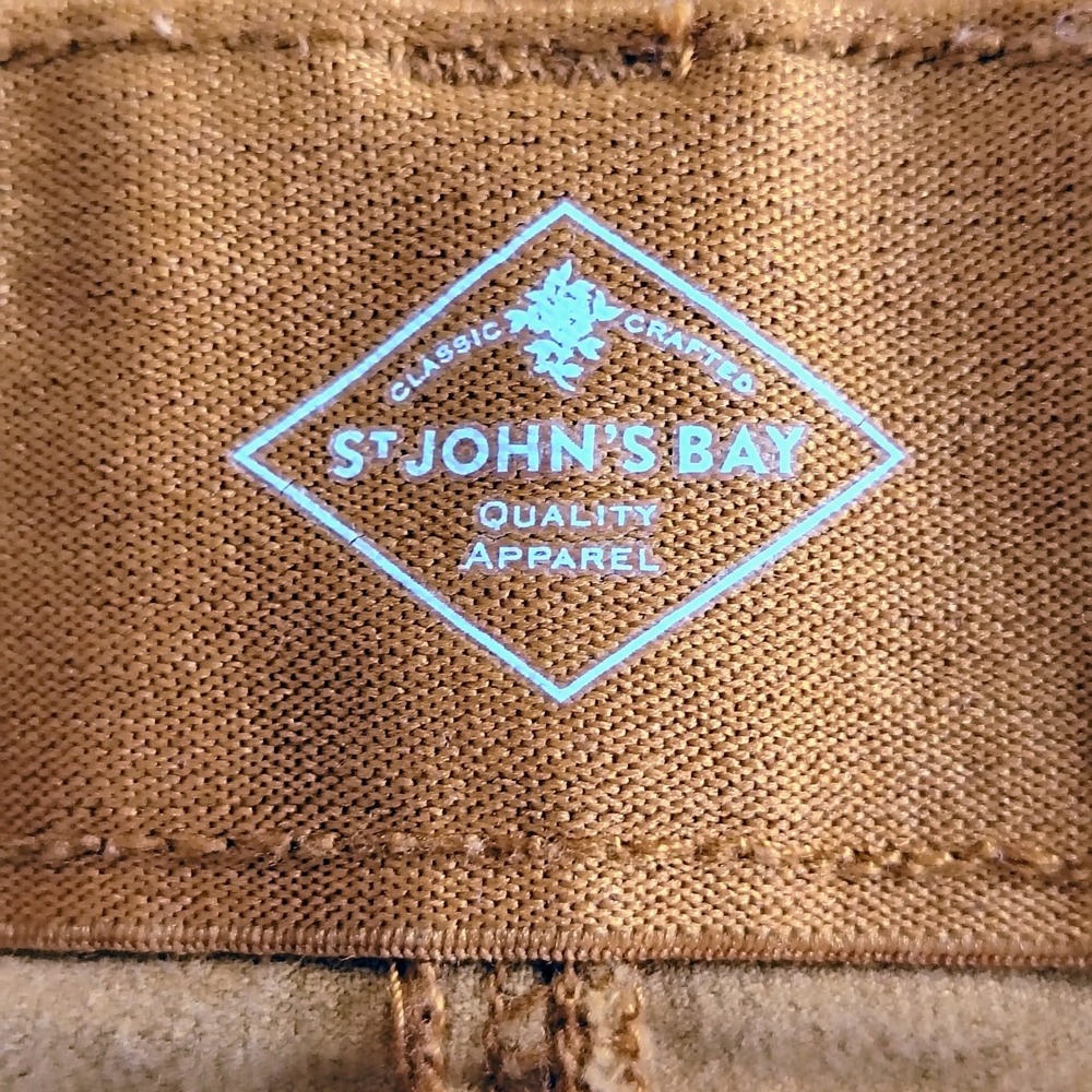 St Johns Bay Womens Straight Leg Corduroy Pants Burnt Orange Size 10 vacation - Picture 4 of 8